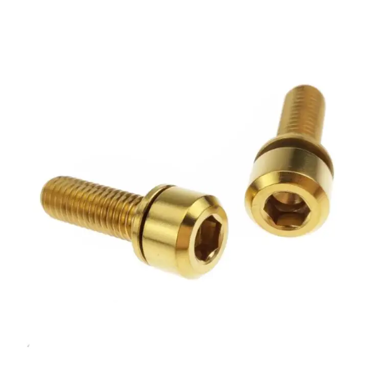 
Hex Socket Taper Cap Head Titanium SEMS Screws for Automobile M5 Assemble A Flat Washer 