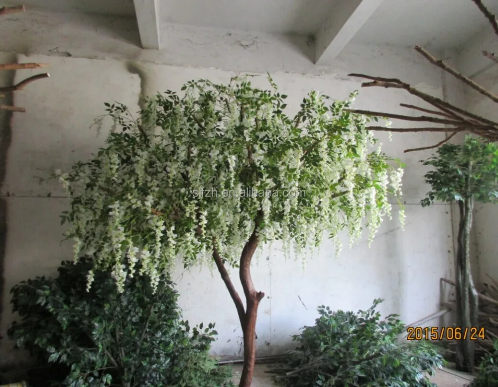 artificial real wood trunk artificial wisteria tree with natural looking