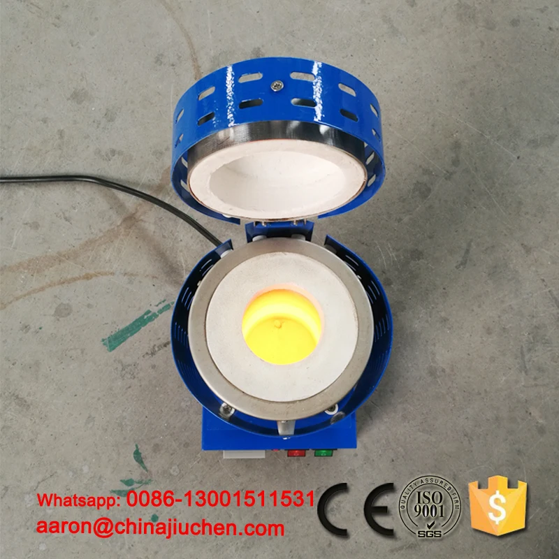 1 KG Gold Melting Furnace Kiln Machine Refining Casting Ingot Molds Silver