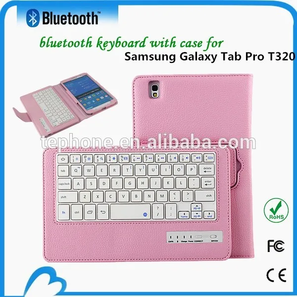 дешевый планшетный компьютер bluetooth клавиатура pu кожаный чехол для samsung galaxy вкладке про t320