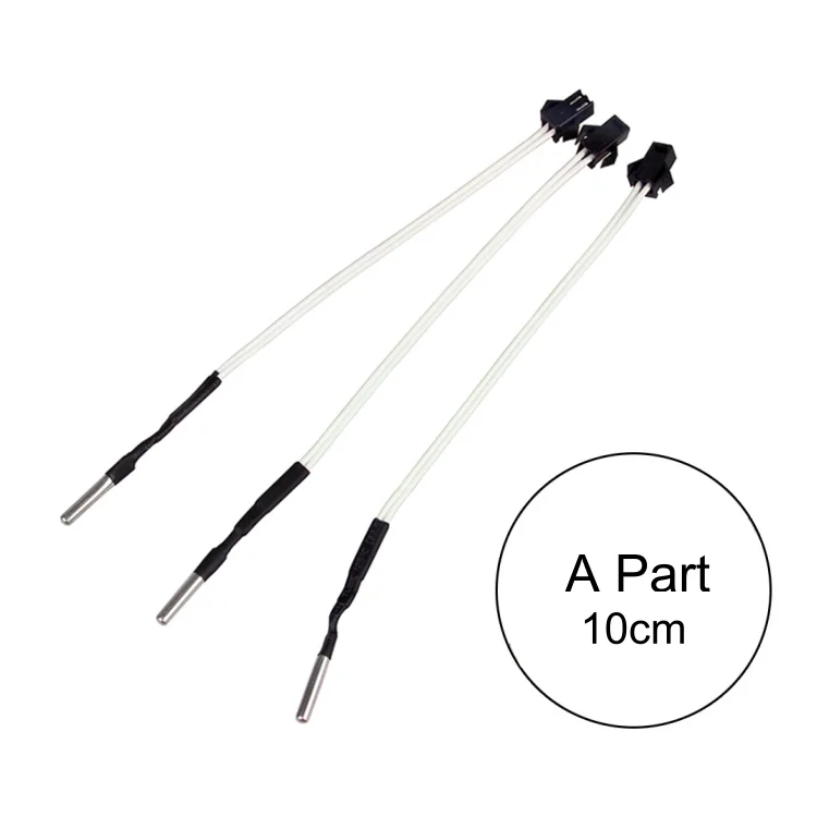 
GIULY A Part Single Sensor Head of HT-NTC100K High Temperature Thermistor Sensors for 3D Printer Parts 