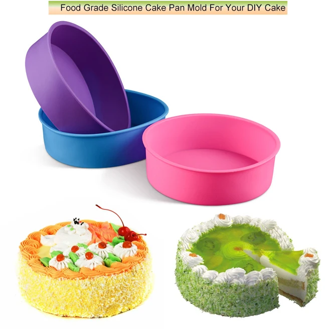 Пищевая круглая сковорода Bpa бесплатная форма для торта силиконовая пищевая форма для украшения торта Формы для выпечки