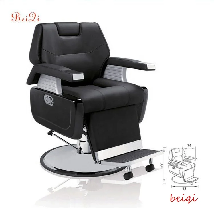 2019 Professional aluminum barber chair with round base salon finitures for specific use