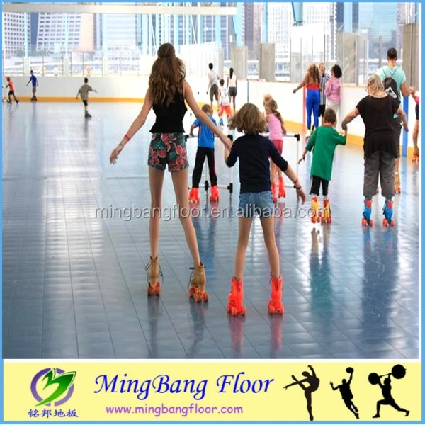 Modular Tiles Outdoor PP Interlocking Sports Floor for roller skating