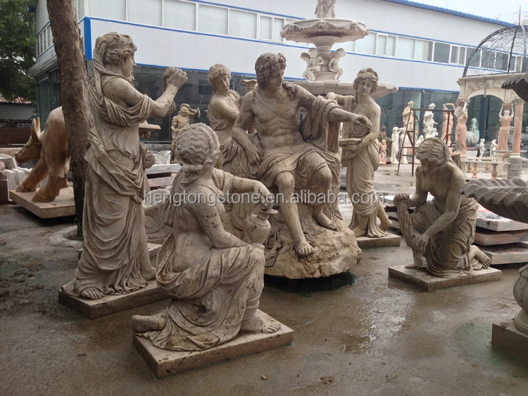 Villa Luxury Decoration Hand Carved Natural Marble Famous Greek Figure Apollo Bathing Statue