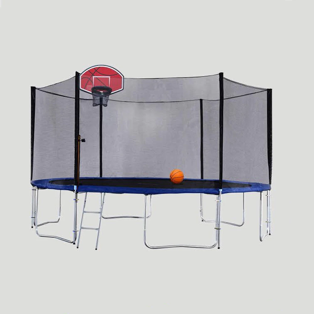 FUMJUMP 244cm 8ft inner net round blue  used trampoline