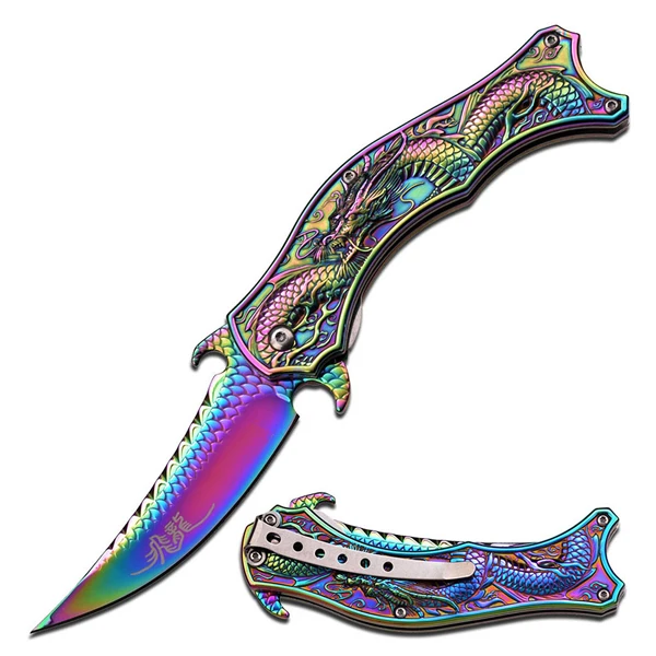 
mtech dark side blades dragon speedster model assisted knife flame cut out pattern tactical folding pocket hunting survival 