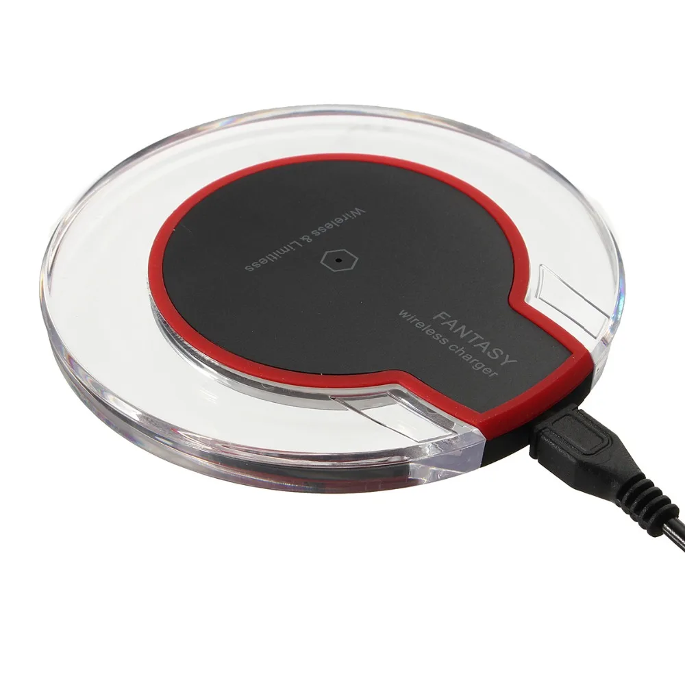 
Hot Sale Ultra-Thin Crystal K9 Wireless Charger For iphone X MobilePhone Qi Fast Charge Wireless Charging Base Transmitter Round 