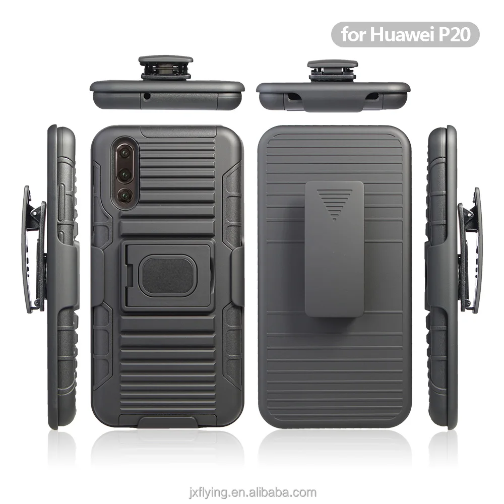 Для Huawei P20 5 в 1 пояс Клип Прочный Combo Робот чехол для мобильного телефона
