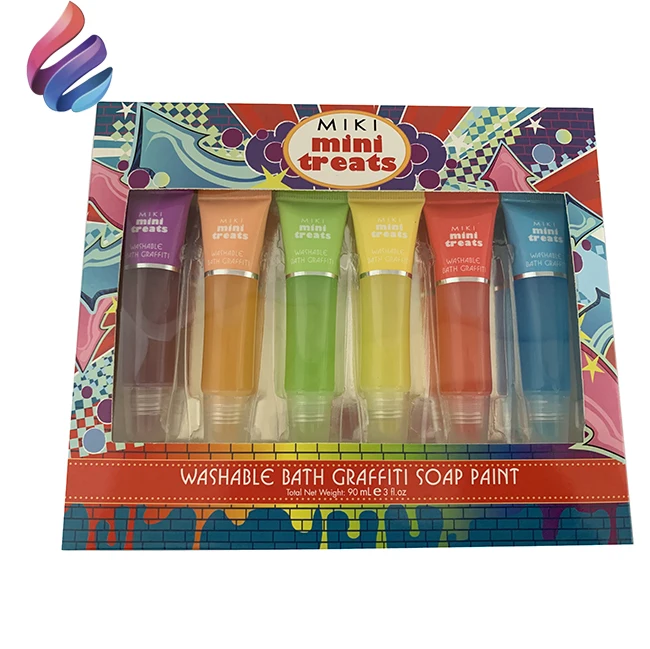 
OEM 15ml Beautiful Colorful Hotel Mini Shower Gel In Tube hand gel body wash bath set girt for kids 