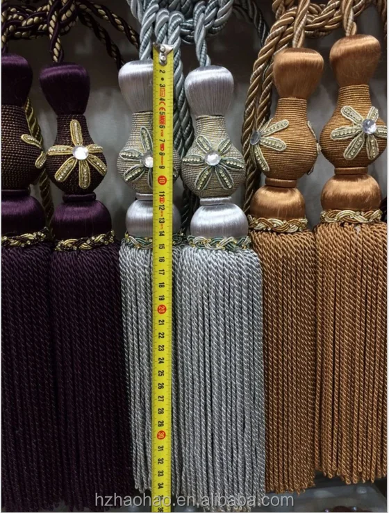 Wholesale Viscose Rayon Curtain Tassels Curtain Buckle Curtain Tieback Trimming wholesale design tie back