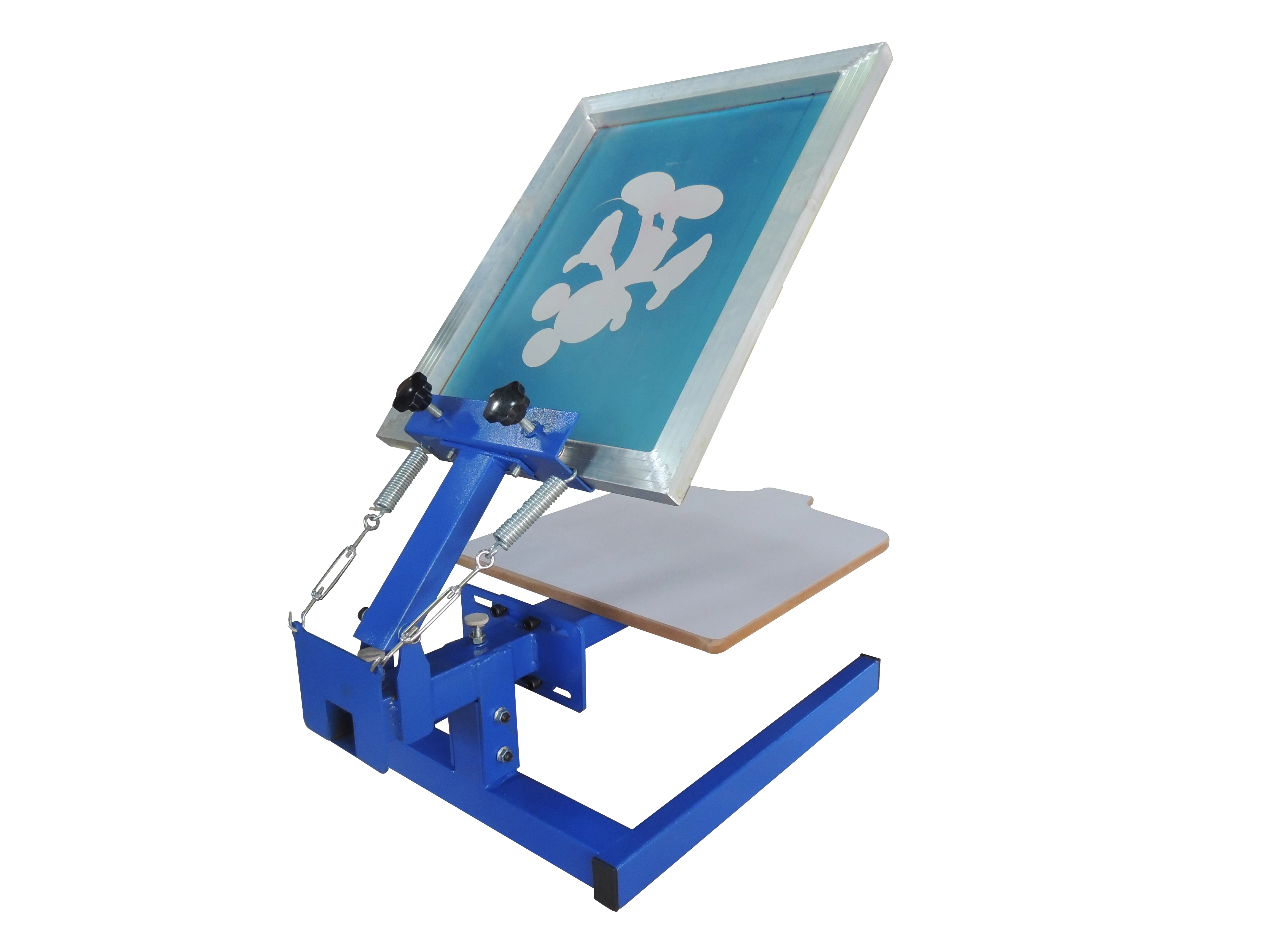 simple 1 color 1 station hand manual screen printer DIY flat surface direct T shirt clothes printing machine