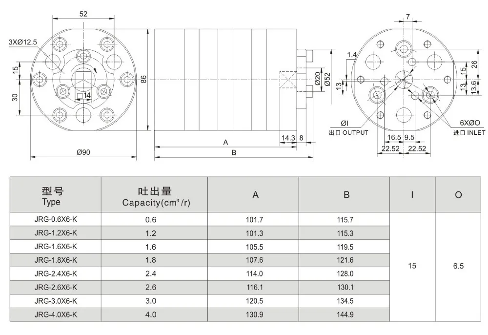 Jingwei Brand JRG-0.6 to 4.0cc x6 melting Plane FDY & POY Chemical Fiber Rayon Spinning Melt process Metering Gear Pump