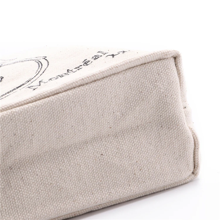 Factory Wholesale Cosmetic Organizer bag Custom natural 8oz Cotton Canvas zipper Pouch for women ladies