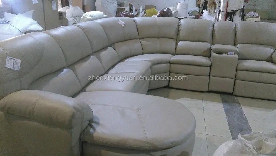 2021 Living room motion sectional sofa Set leather Air sofa with chaise