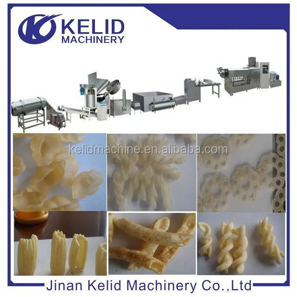 single screw extruder fried pellet chips snack food machine