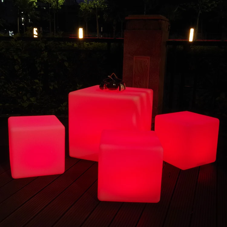Outdoor Led Mood Cube Garden Seat