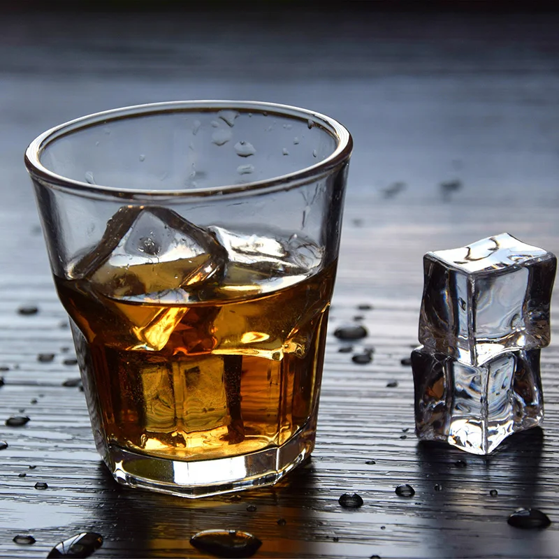 100ml 150ml Creative clear tempered glass octagonal whiskey/hoegaarden/beer cup for bar/promotional gifts