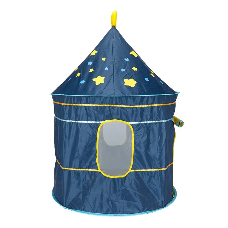 Nice Printed Foldable Pop Up Blue Children Play Tent House Toy for Indoor Outdoor Kids Castle Play Tent