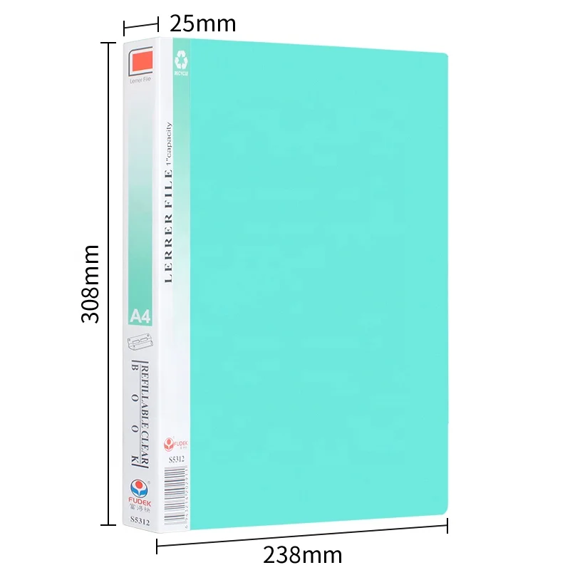 Fudek high quality organizer conference folder,pvc plastic stationare ring binder clip file folder,portfolio folder for business