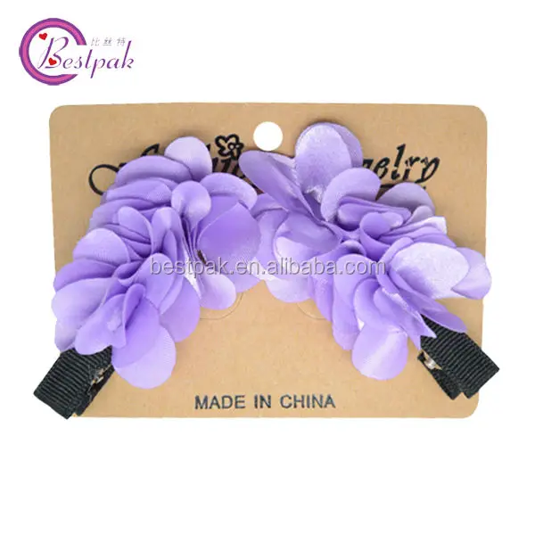 artificial new style hot sale small polyester satin adult hair clip