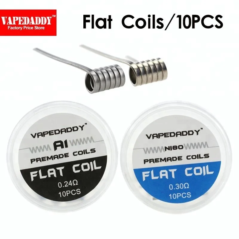
Best Selling Heating Wire Nichrome/A1/Ni80 Vape Flat Prebuilt Coil 