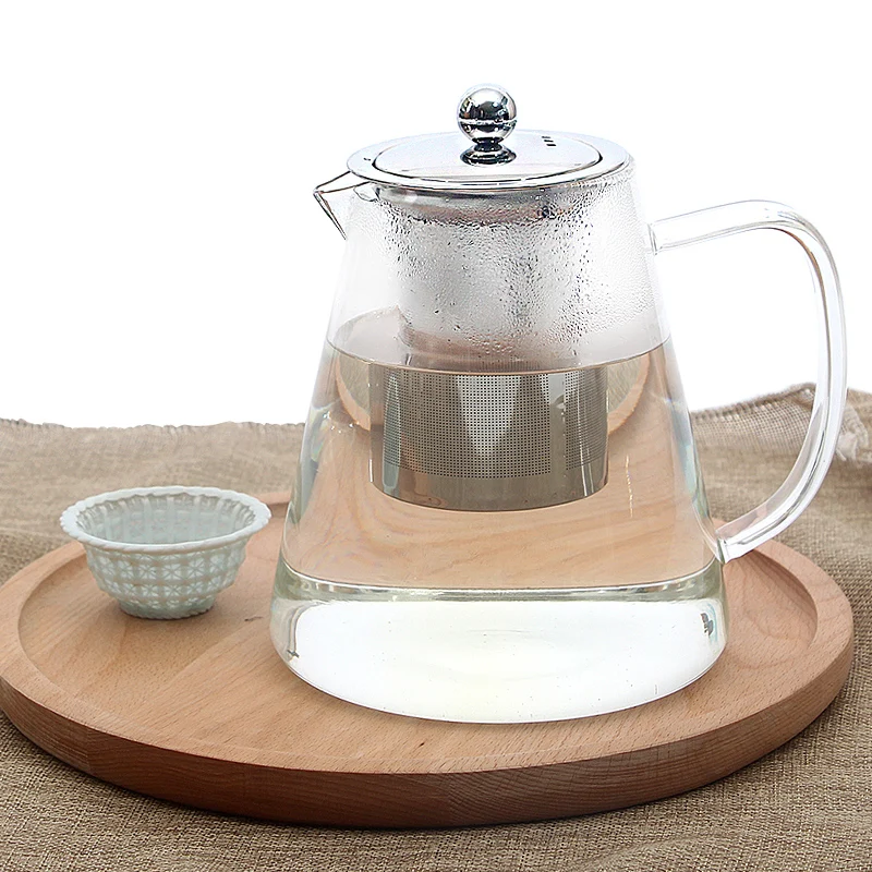 2021 HOT SALES hand made heat resistant borosilicate glass teapot glass tea set glass pot