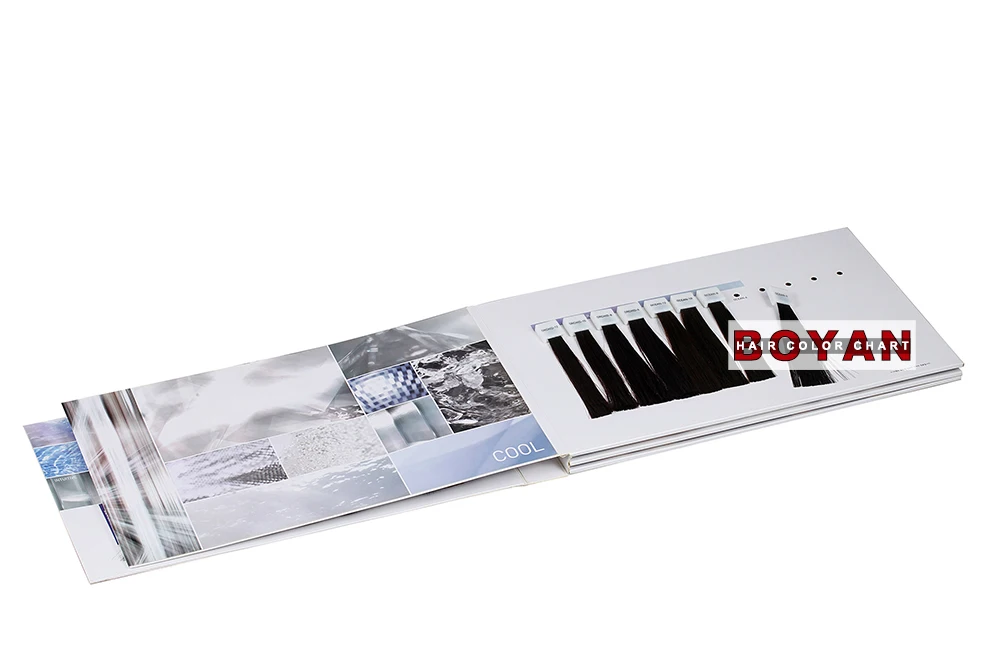 Removable Hair swatch flexible hair color chart for hair salon dyeing