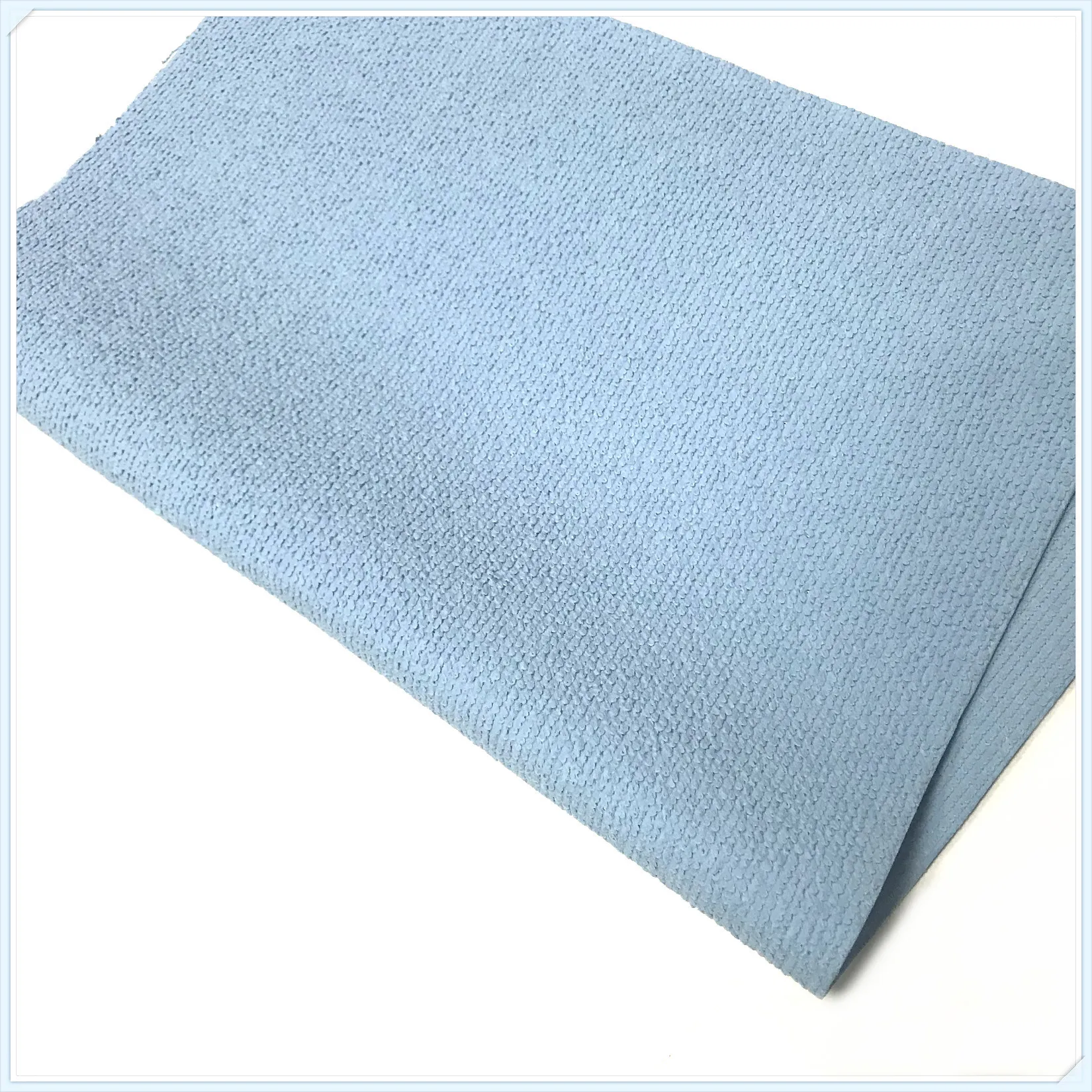 
300gsm Blue color microfiber terry towe with pu coating 