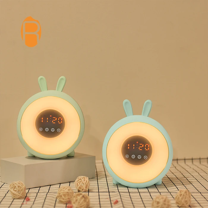 
High quality home bedside desk led wireless cute smart digital alarm clock 