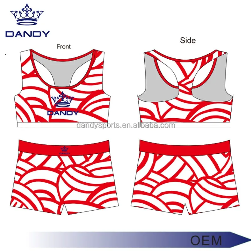 digital machine full sublimation youth cheer top fitness sports cheerleading uniforms
