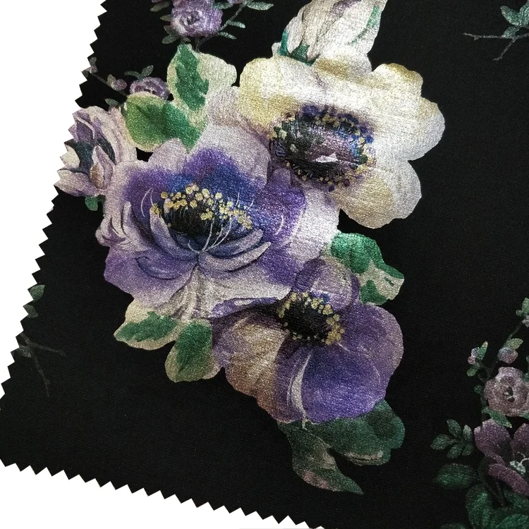 Hot Sale 3D Wholesale Printed 100% Polyester Dress Material Scuba Poly Span Fabric For Clothing