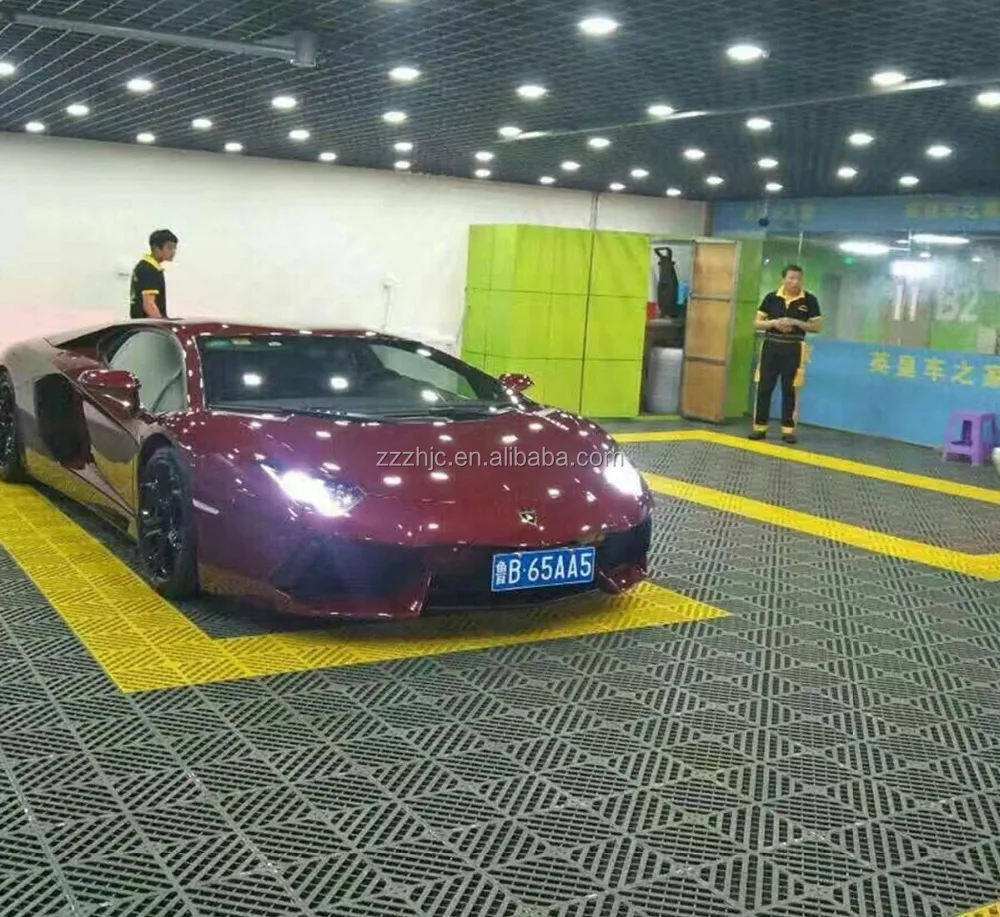 400*400*30mm Modular Interlocking Garage Floor Tiles/removable Plastic Interlocking Floor Tiles for Car Wash