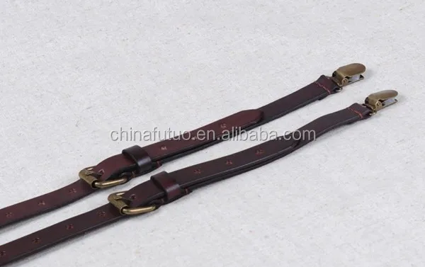 fashion leather suspender for men- genuine leather suspender