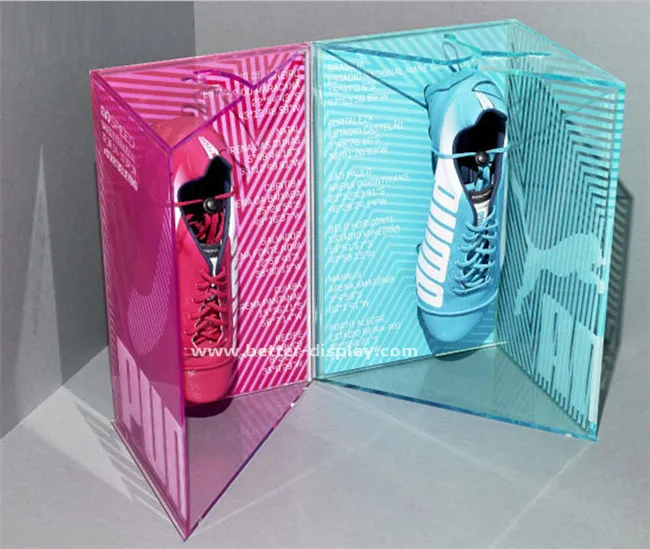 modern design lucid shoe holder storage clear acrylic shoes box