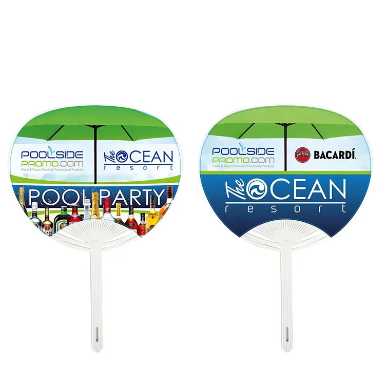 
Election promotional items, election PP fans, round hand fan with long handle 