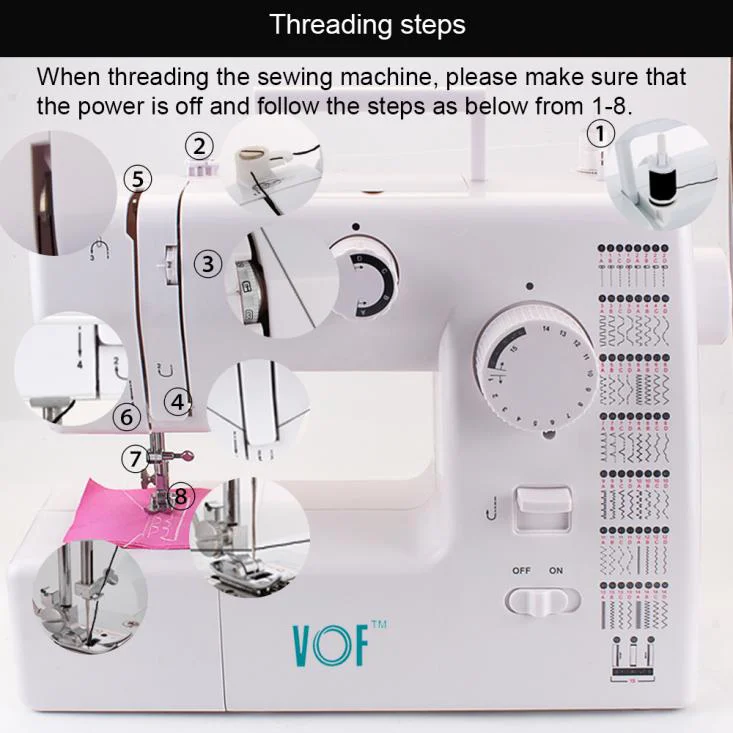 FHSM-705 overlock shirt zig zag Sewing Machine with foot pedal