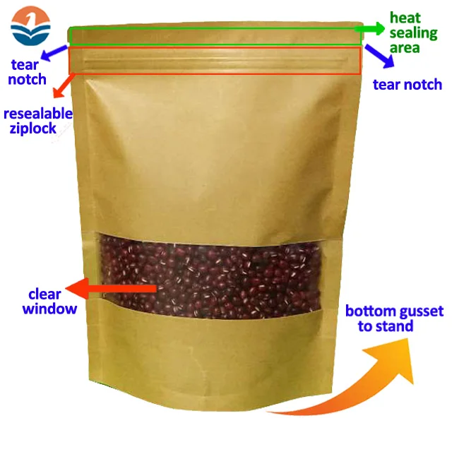 New Design High Quality Dry Fruit Doypack New Kraft Paper
