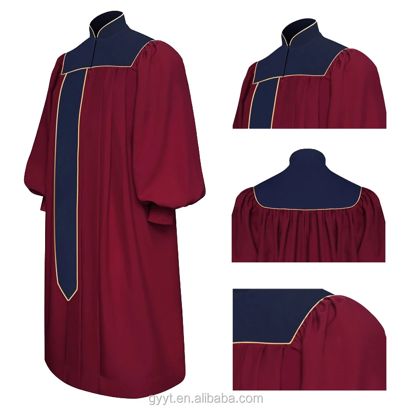 Yitong Fashion Clothing Church Pulpit Free Choir Robe with Choir Stoles