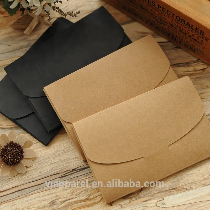 eco-friendly kraft paper box envelope with customized colorful logo
