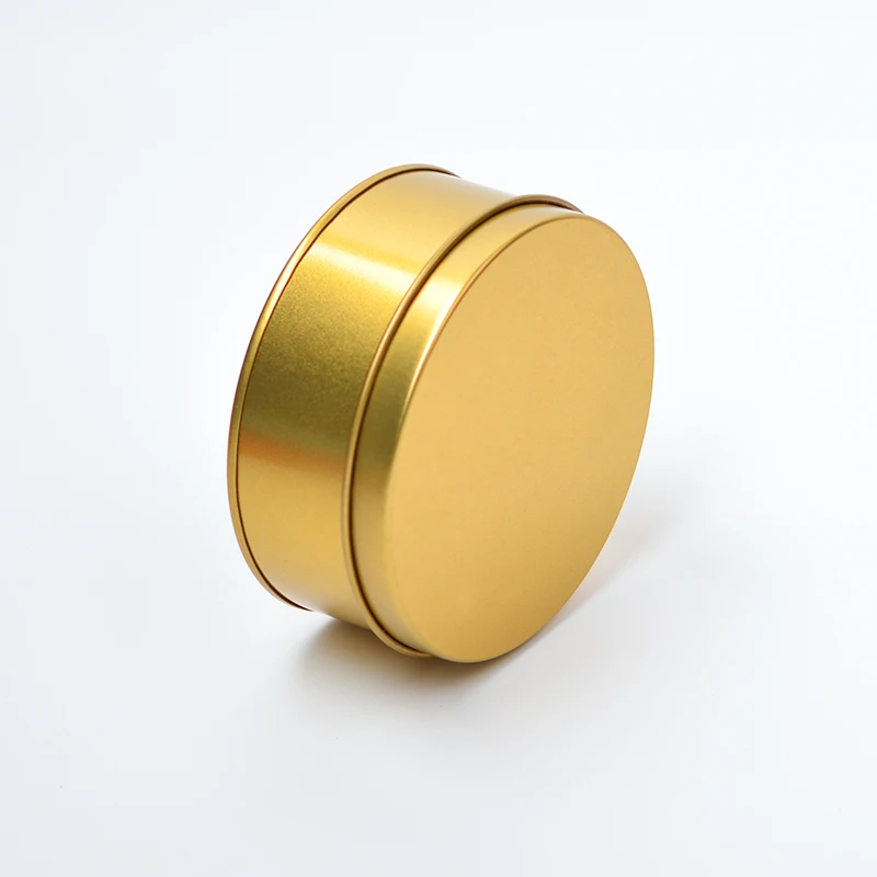 High Quality Festival Gift Box Golden Candy Coffee Packaging Round Tin Can for Cookie