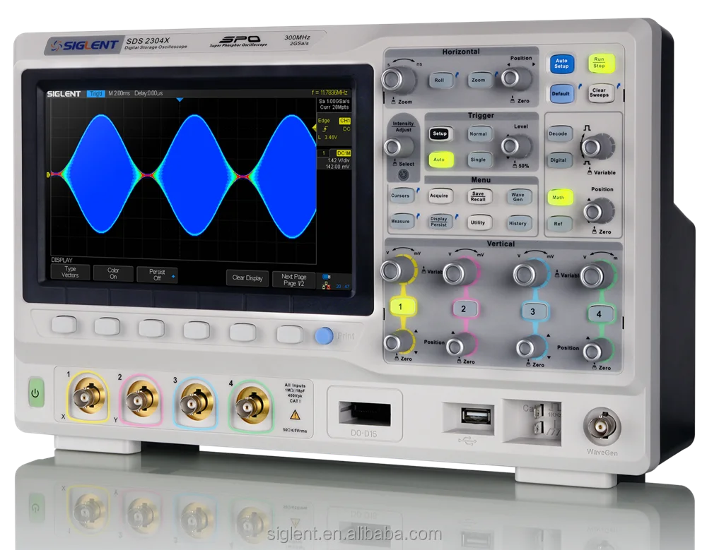 SIGLENT new SDS2204X Super Phosphor Oscilloscope, MSO function, Higher performance