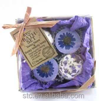 
Handmade mini bath bomb with dry flower organic handmade herbal bath fizzer bomb 