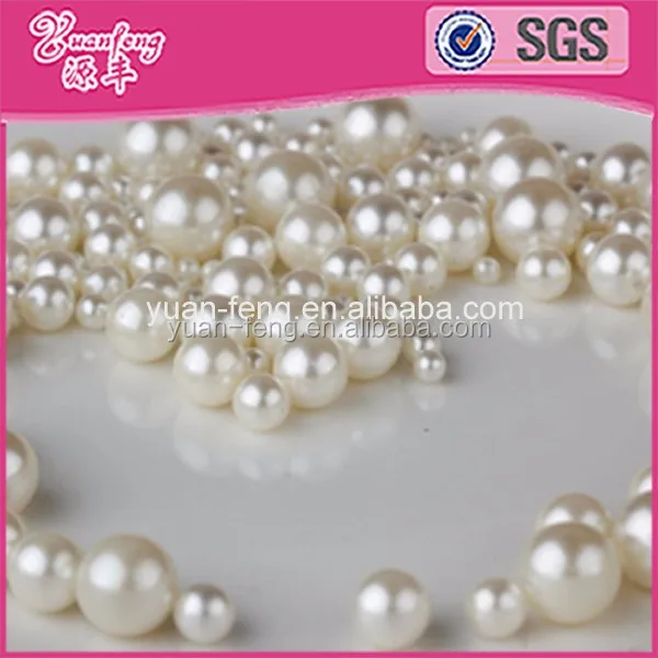 High quality loose pearl plastic round no hole beads