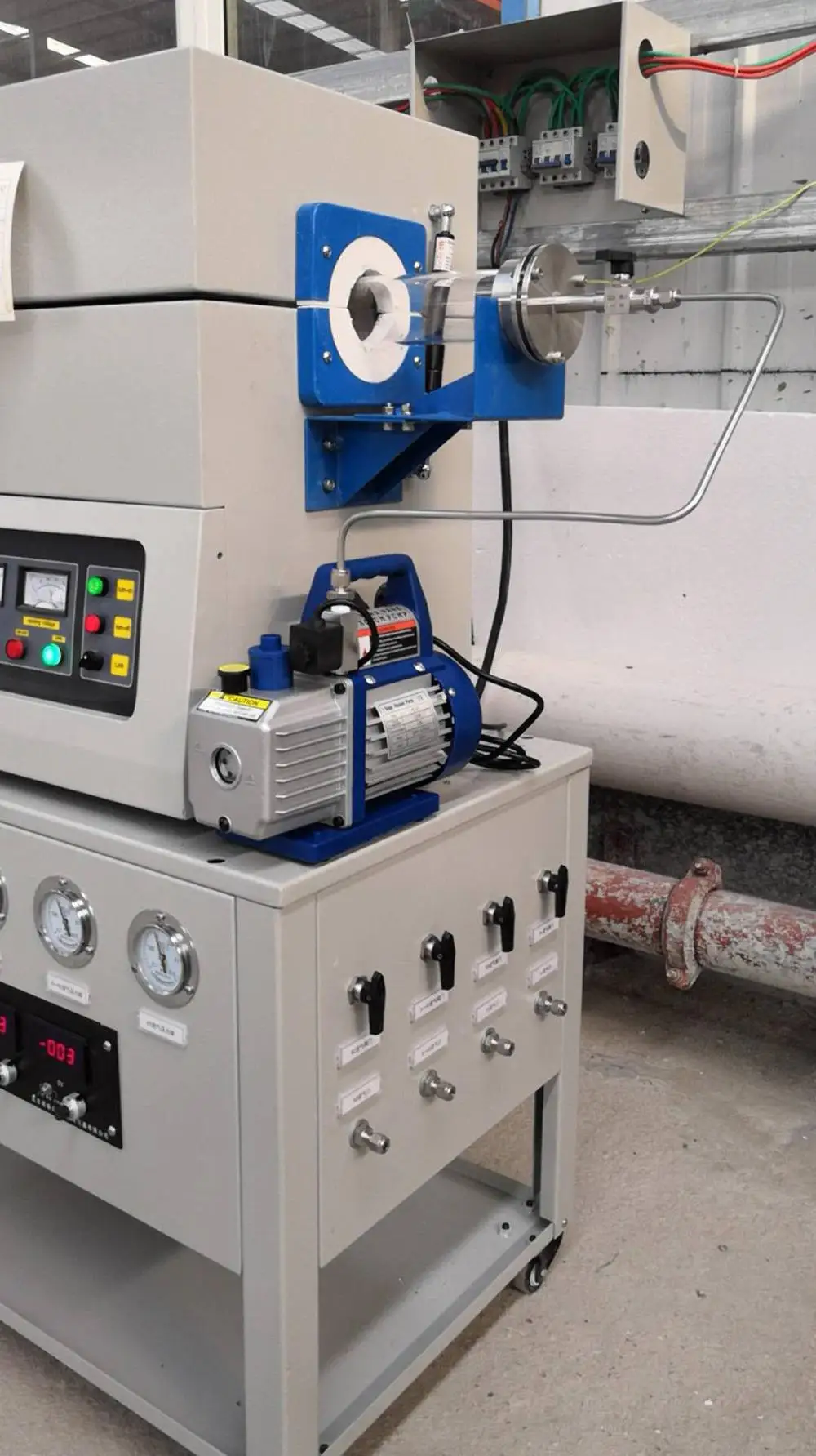 1200.C Лаборатории Атмосферы вакуумной сердечно-сосудистых заболеваний трубчатой печи с доставкой в течение 3-каналы смешивания газовый регулятор массового расхода