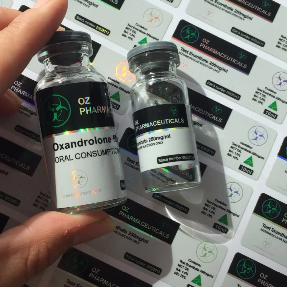 Custom 10ml 20ml 30ml 50ml hologram vial bottle sticker labels