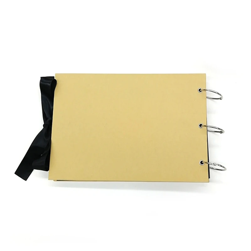 Baby Album Journal Memory Book DIY Black Blank Photo Album With Three Ring Binding