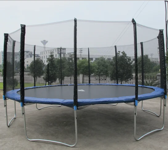 
big round trampoline with safety net and ladder for sale 