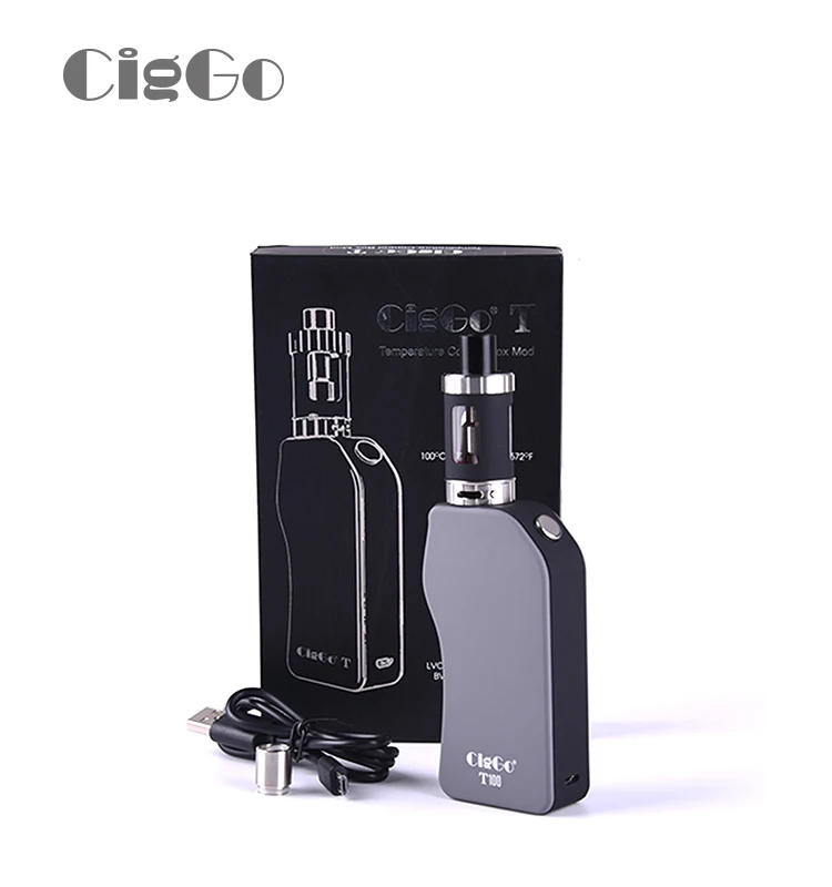 
Ecig Temperature Control vaping products CigGo T 100W vape mod 