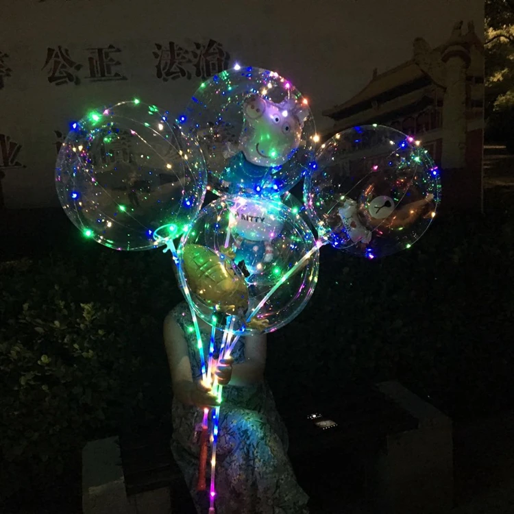 Оптовая продажа, шар Bobo, 20 дюймов, светодиодный шар для украшения рождества, свадьбы, вечеринки